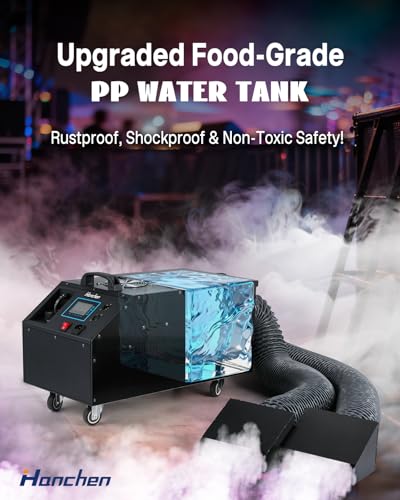 3000W Professional Low Lying Fog Machine with Upgraded Food-Safe PP Tank - Dual Nozzle, LCD Screen, DMX/Remote - Rustproof, Shockproof, Odorless Fog for Stage, Halloween, Events - Thumbnail 2