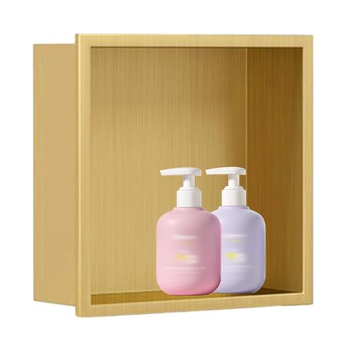 Niche de douche en acier inoxydable encastrable, étagère murale design et étanche