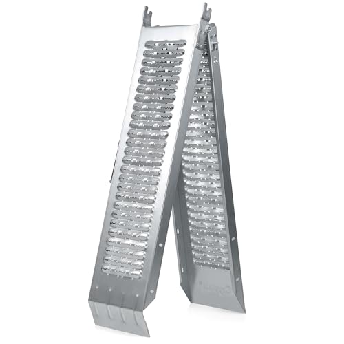 Crystals 200kg Folding Loading Ramp HeavyDuty Alloy Steel Access Ramp for Motorbikes Mobility Scooters & Trolleys Compact Portable Foldable Ramps for Easy Transport & Storage