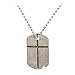 Dog Tag with Cross Pendant