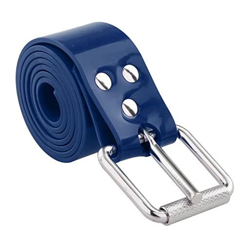 Fancyes 1.3 Silicone Weight Belt with Buckle for Freediving and Spearfishing, Blue