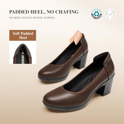 Image of DREAM PAIRS Women's Chunky Round Toe Dress Shoes