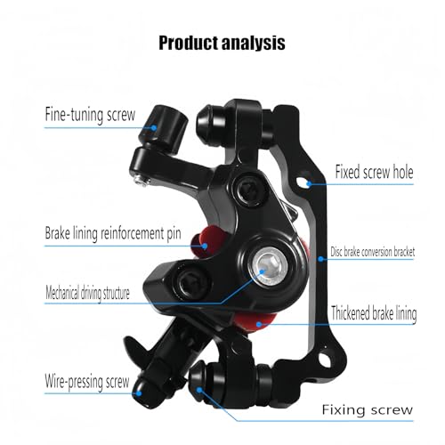 WEIAIGI Mountain Bike disc Brake Caliper, Disc Brake clamp, Bicycle Brake Accessory, Universal Brake clamp (F-160/R-140)