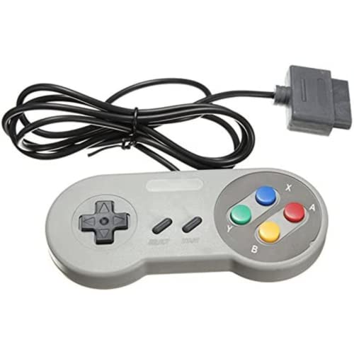 TRIXES Cojín de Juegos Retro Controlador de Reemplazo Compatible con SNES (Sistema de Entretenimiento Súper Nintendo)