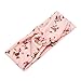 Ever Fairy 4 Pack Women's Elastic Flower Printed Turban Headwrap Knotted Soft Twisted Headband
