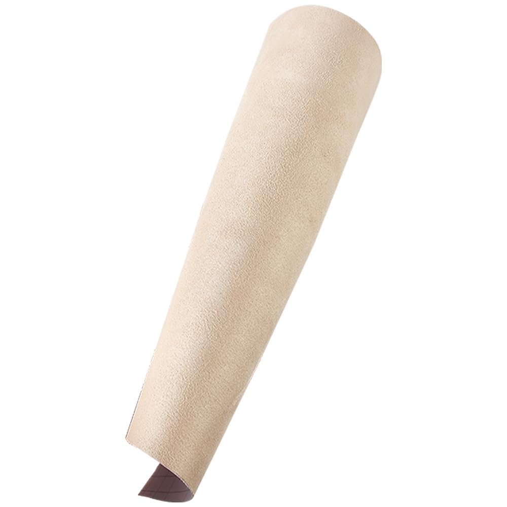 Blueshyhall Film pour voiture, tissu microfibre aspect daim film pour voiture, film tissu microfibre autocollant avec canaux d'air, film pour voiture intérieur tissu daim velours (beige, 75 x 152 cm)