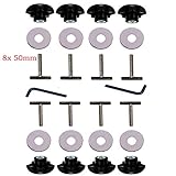  Online-Blitz24 GmbH Wida - Edelstahl Befestigungsschrauben 25mm - 50mm - 60mm -70mm T-Schrauben Rastschiene Multiflexboard Multivan Bus T5 / T6 Befestigungen Ladungssicherung (8 x 50mm)