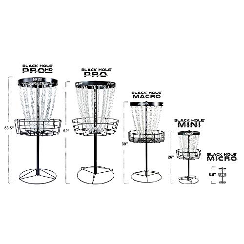 Image of MVP Disc Sports Black Hole Pro HD 24-Chain Portable Disc Golf Basket Target