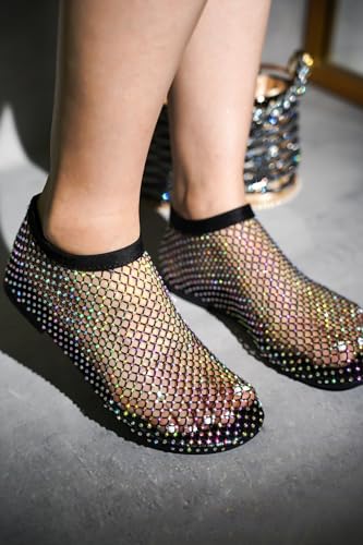 Cape Robbin Fantasia Rhinestone Mesh Flat Sandals (Fantasia)2