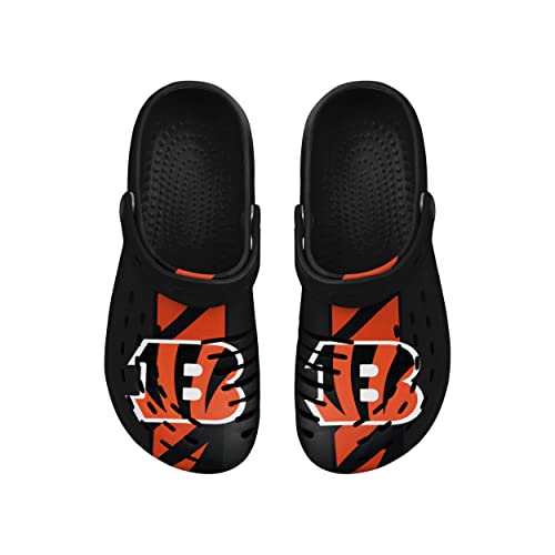 FOCO Men's NFL Logo Team Stripe Garden Water Sandals Shoes Slipper Clogs with Strap4