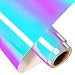VINYL FROG Holographic Opal White Chrome Craft Vinyl Sheet 12x60inch (1x5ft) for Cameo and Other Craft Cutters for Decoration
