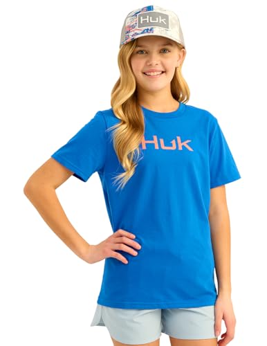 T-shirt performance fishing pour enfants HUK à manches courtes