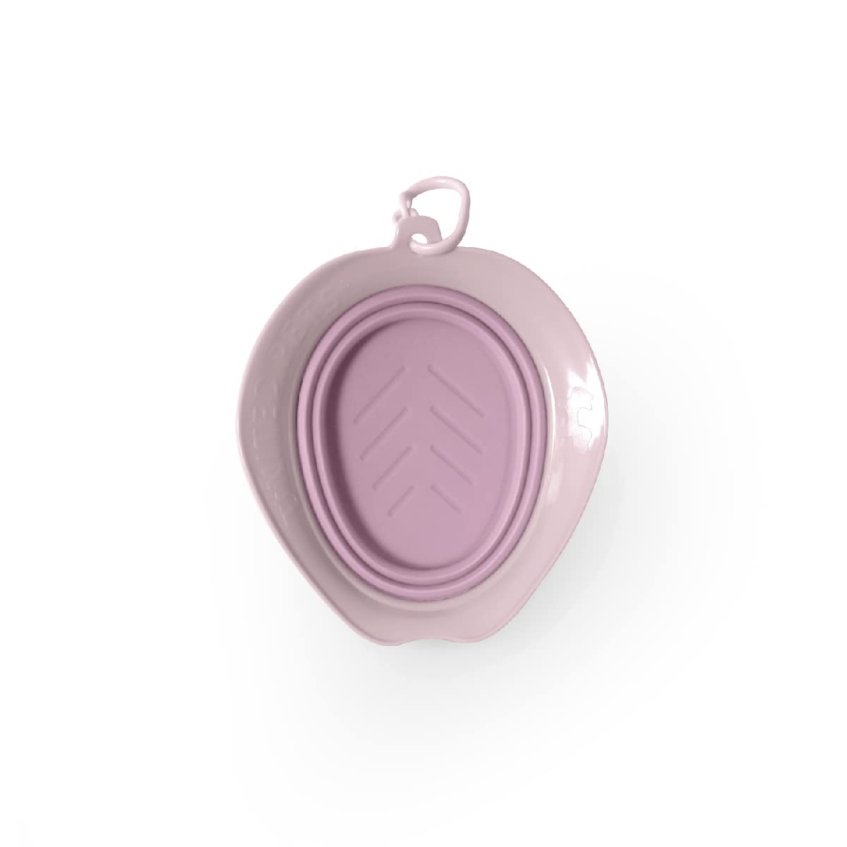 United Pets Leaf Bowl Design Travel Bowl for Dogs Collapsible and Takeaway, Made of Non-Toxic Silicone, Pink, One Size - Image 4