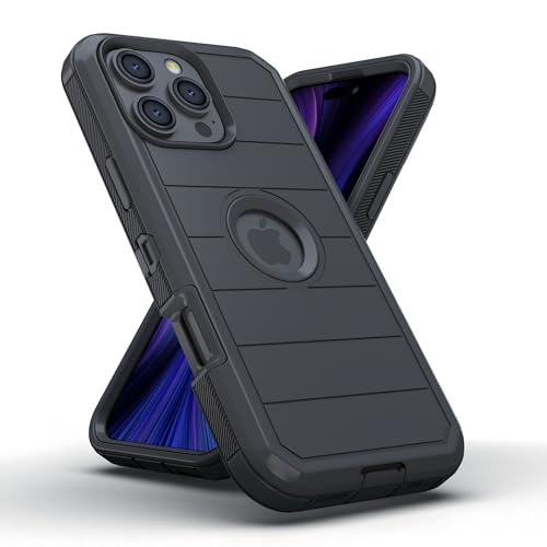 Image of Pirum Protective Back Case Compatible for Apple iPhone 16 Pro MAX Cover PC + TPU Full Body Shockproof Drop Protection - Black