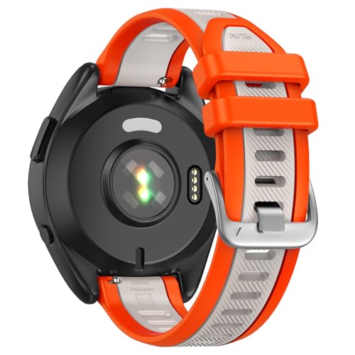 U-LIMVE Correa para Garmin Forerunner 165/Forerunner 245/Forerunner 645/Vivoactive 5/Vivoactive 3/Venu 2 plus/Venu SQ 2, 20 mm, correa de repuesto de silicona con cierre rápido, 20MM