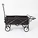 Mac Sports Collapsible Folding Outdoor Utility Wagon with Side Table - Black