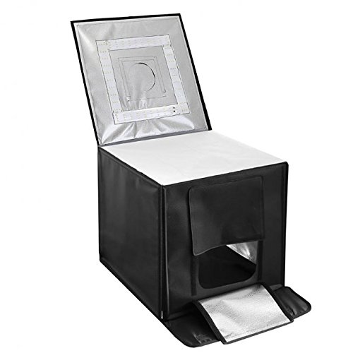 LIFE of PHOTO LED Ministudio Fotostudio Cube 50 Lichtbox mit Beleuchtung Lichtzelt Fotozelt Fotobox Lichtwürfel – Bild 3