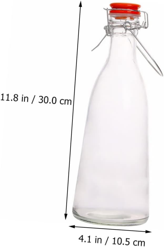 Snap Swing Bottle Airtight Glass Food Storage Bottle Leak Cap for Outdoor