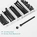 GuoYomm 50PCS M6 x 50mm 60mm 70mm 80mm, Hex Socket Head Cap Screws Bolts Nuts Kit, 12.9 Grade Alloy Steel, Black Oxide Finish, Metric Allen Drive, Fully Threaded