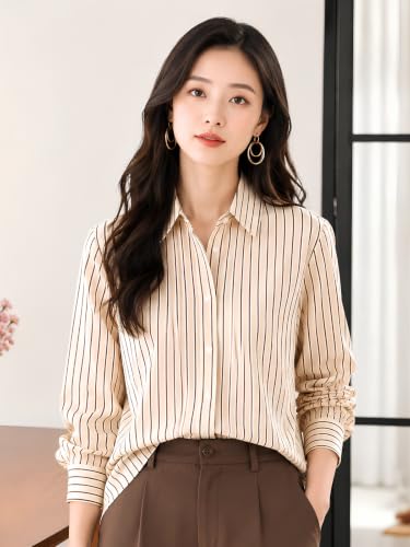 Image of URBAN OX Women's Casual & Corporate Wear Comfort Shirt - Stylish Korean Tops for Women, Formal Shirts for Women Office Wear, Oversized & Wrap Tops, Plus Size