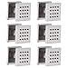 HOMEDEC 6 PCS 2Inch Square Brass Sidespray Shower Body Sprayer Massage Jets, Brushed Nickel