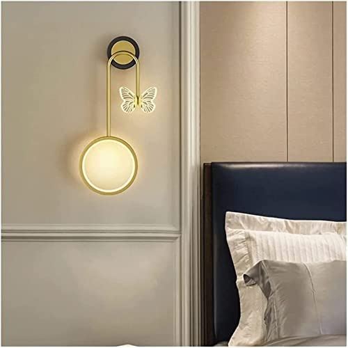 Lampe murale papillon LED lumière chaude pour chevet de chambre