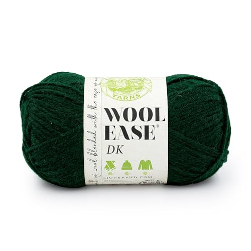 Image of Lion Brand Yarn, Wool-Ease DK Crochet & Knit Yarn, Forest Green, 1 Pack