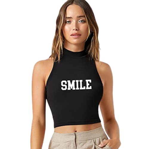 Image of Women's Solid Ribbed Crop Tank Top - Stylish Western Sleeveless Top for Girls