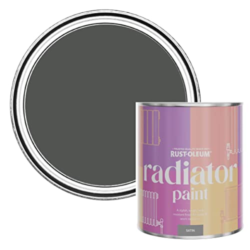 Rust-Oleum Grey Heat Resistant Radiator Paint in Satin Finish - Graphite 750ml