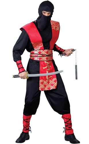 Wicked Costumes Mens Deluxe Ninja Master Fancy Dress Costume - Medium