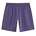 maamgic 7 Inch Metallic Sheen Packable Mens Swim Trunks - Mens Bathing Suit Quick Dry Fashion Zipper Pockets Swimwear Grape Purple-Orange