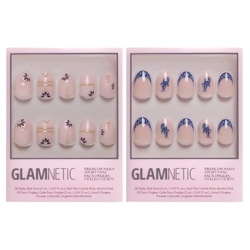 Glamnetic Short Oval Press-On Nails Bundle - Myko Muse &