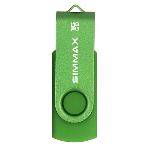Simmax Usb Flash Drives 2 Pack 16Gb Memory Stick Swivel Design Usb 2.0 Flash Drive Thumb Drive Zip Drives (16Gb Blue Green) #TOP2