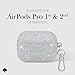 kate spade new york AirPods Pro Protective Case with Keychain Ring - Crystal Pave Silver, Compatible with AirPods Pro 2nd / 1st Generation