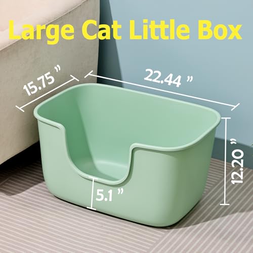 Arenero Extra Grande para Gatos con Bordes Altos y Entrada Baja miniatura 6
