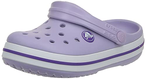 Crocs Unisex-Child Crocband Clogs (Todder Shoes), Lavender/Neon Purple, 4 Toddler by Crocs - Used condition - US$12.96