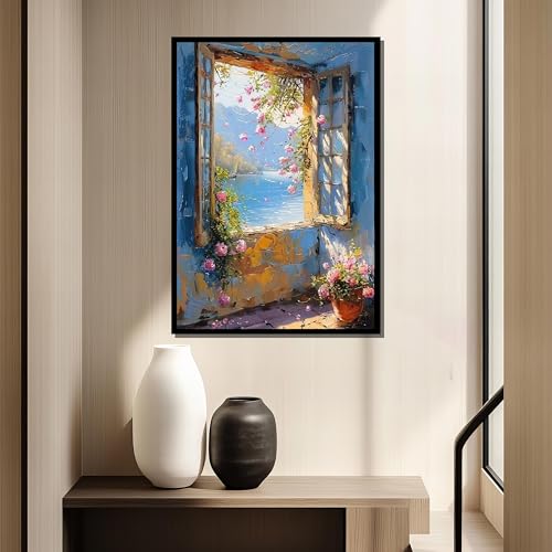Décoration murale florale résistante sur toile sans cadre - 3