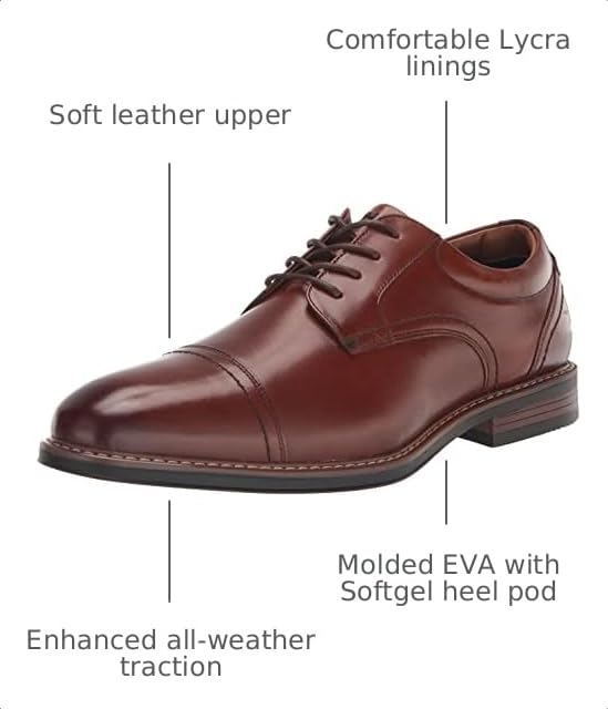 Image of Nunn Bush Centro Flex Cap Toe Oxford