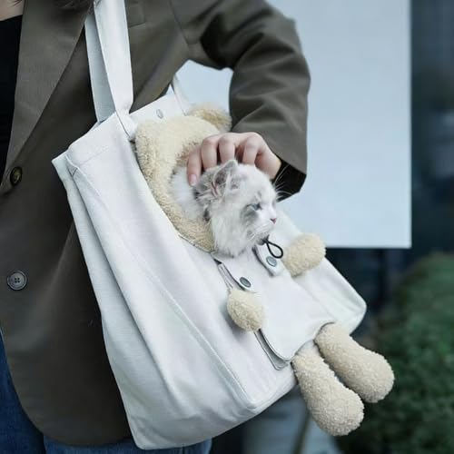 Bolso transportador para gatos transpirable ideal para viajes en coche y avión 4