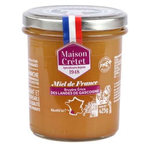 Maison Crétet | Miel de France Bruyère Erica des Landes de Gascogne | Fabrication artisanale | 425G Cover