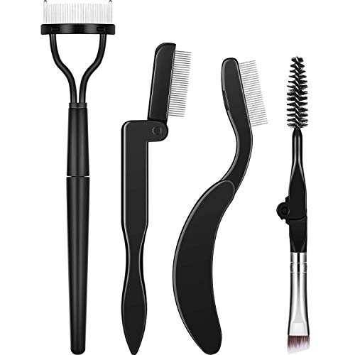 Folding Eyebrow Comb Eyelash Separator Eyebrow Eyelash Grooming Brush For Making Up Supplies (Style A, 4 Pieces) #TOP10