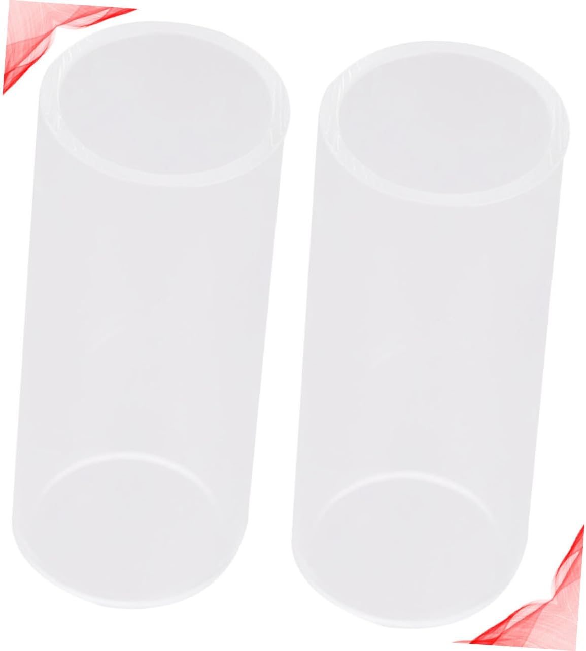2Pcs Glass Guitar Slides, Bottleneck Slide for Electric Acoustic Guitars