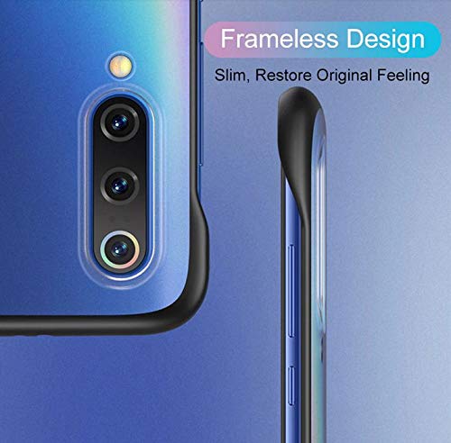 Image of MOBITUSSION Ultra Thin Shockproof Frameless Matte Transparent with Fingre Holding Ring Buckle Back Cover Case Compatible for Samsung Galaxy M30