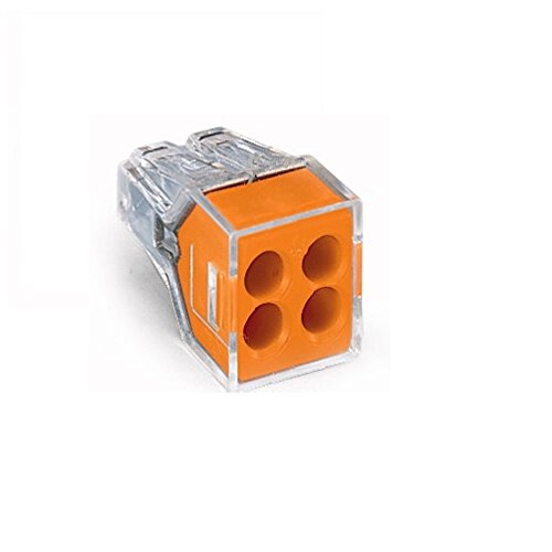 Wago 773-104PW05-0400 Wire Connector 600V Clear 4 Conductor 400 / Box
