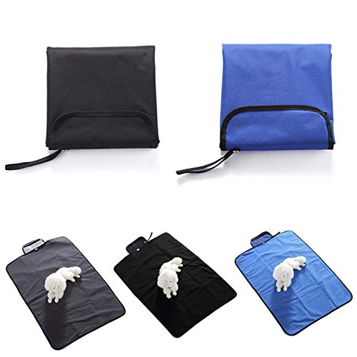 Couverture pour chien pliable 120x90cm imperméable bleue