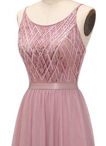 Vinvv Womens Summer Wedding Guest Dress Sparkly Sequin A-Line Tulle Mother Of The Bride Dresses Black Xl #TOP1