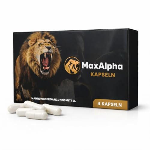 MaxAlpha Kapseln Pflanzenkomplex mit Ginseng Maca Rhodiola & Astragalus | 4 Kapseln | Nahrungsergänzung für aktive Männer | Energie & Vitalität für intensive Tage und besondere Momente