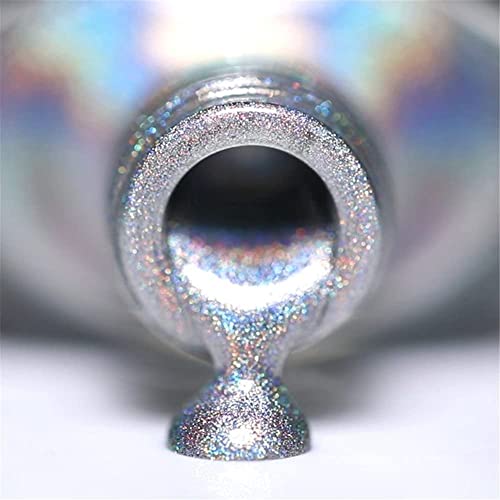 Foto von Born Pretty Glitzer Nagellack, Nagellack Holographic Glitter Regenbogen Shining Glitter Super Shine Nail Art Polish Silber