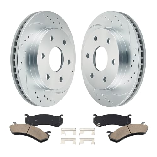 BDFHYK Drilled Slotted Front Brake Kit