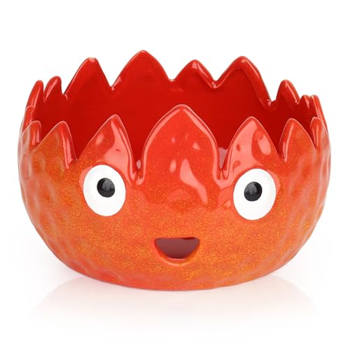Katech Handmade Ceramic Flame Yarn Bowl for Knitting